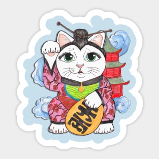 Maneki-Neko, Beckoning Cat Sticker